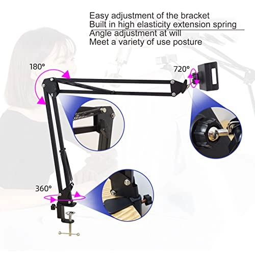Desktop Microphone Stand - 360 Degree Rotation Boom