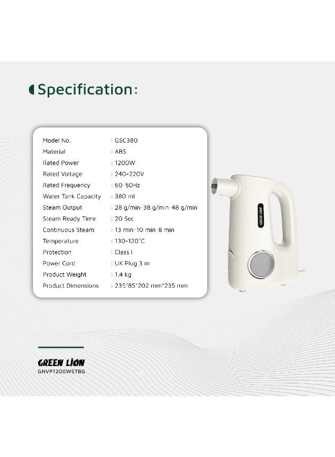 Vapor Pro Steam Cleaner - 1200W Beige