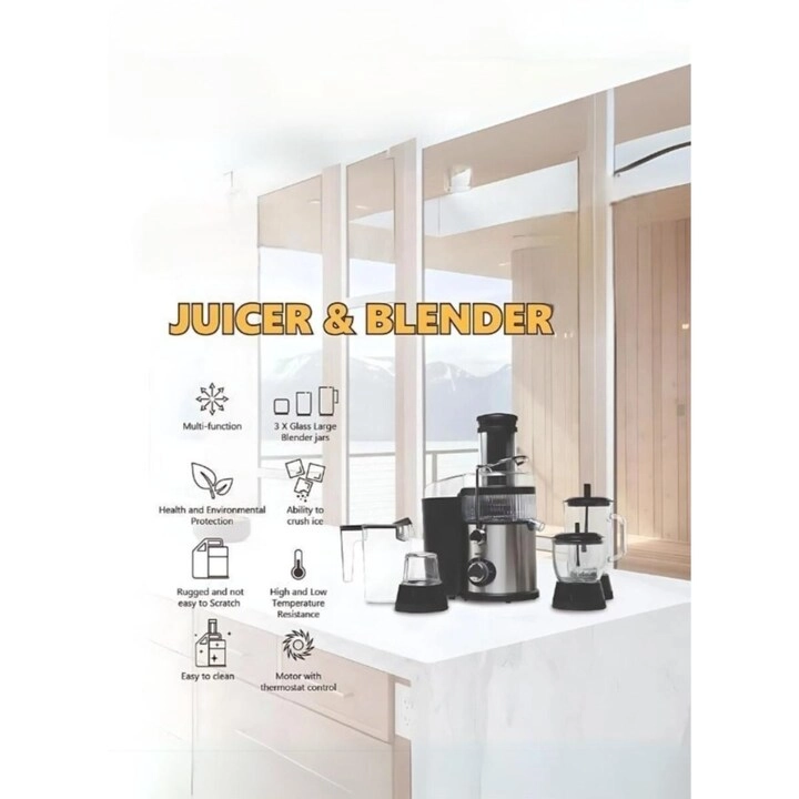 4-in-1 Juicer and Blender System - 4000W