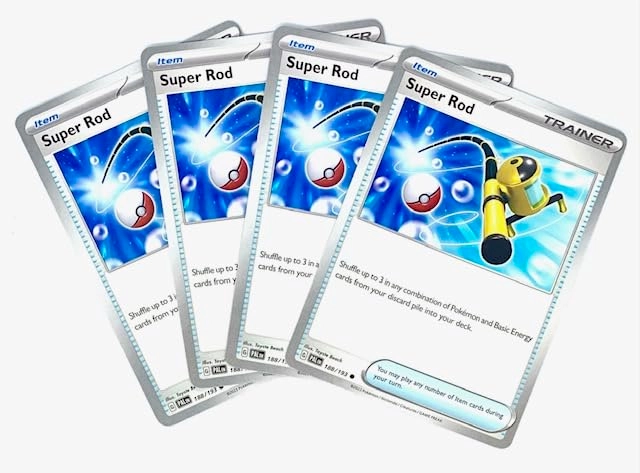 Pokémon Super Rod 188/193 - Paldea Evolved Trainer Card Set Playset