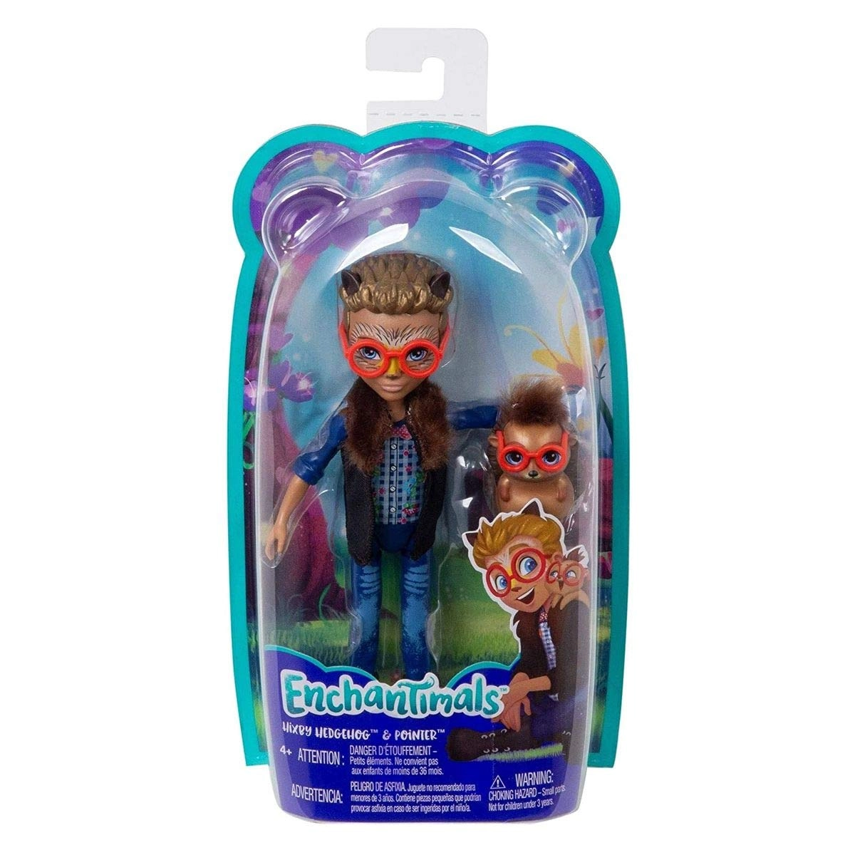 Enchantimals Hixby Hedgehog Doll - 6-in + Pointer Animal Figure Ages 4+