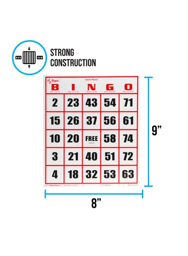 Jumbo Bingo Cards - Reusable 50 Playing Cards