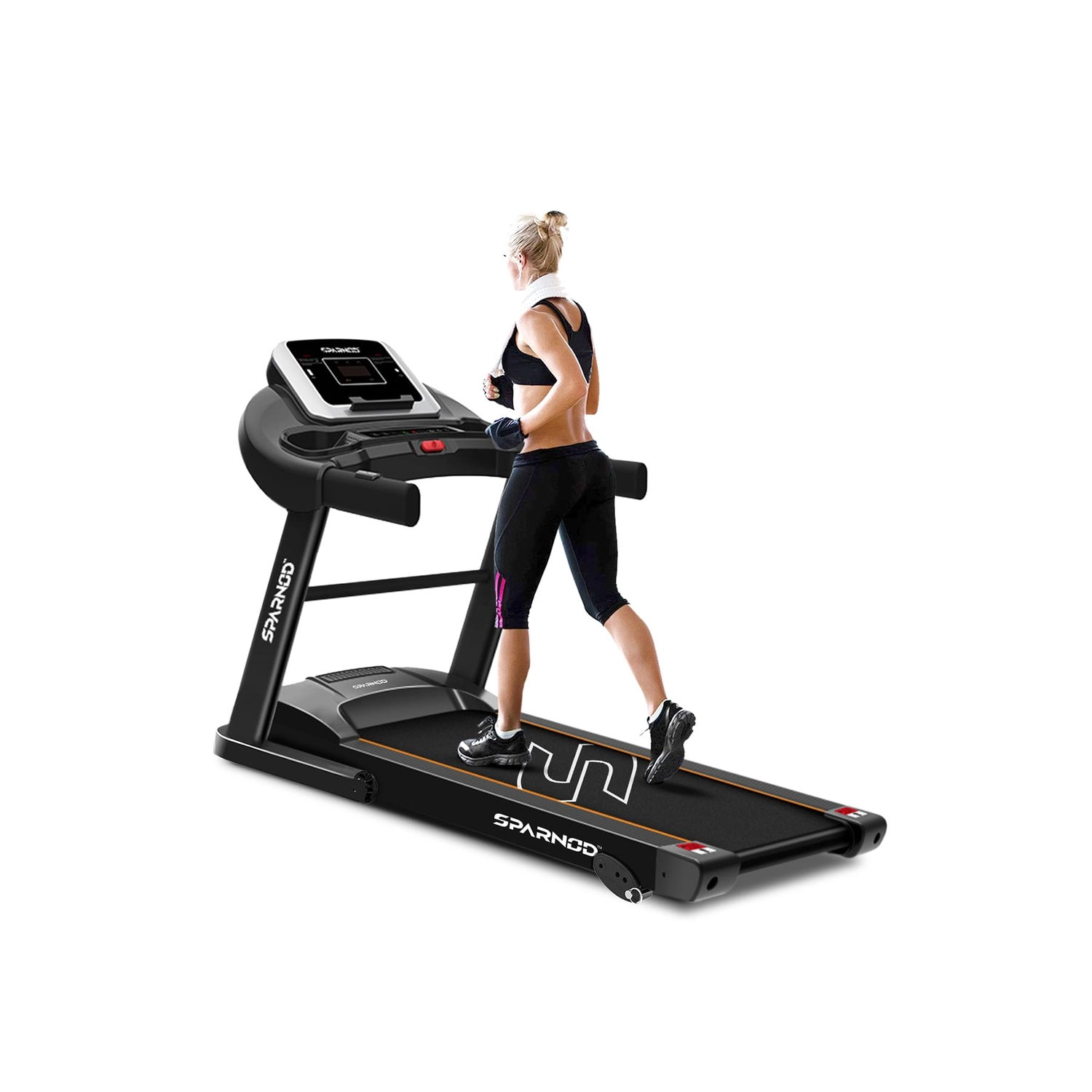 Sparnod Fitness Automatic Motorised Treadmill for Home Use 3hp Dimension2D[width=406.0, height=1016.0]mm