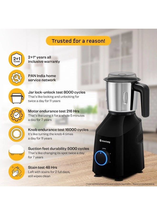 Yulia Mixer Grinder - 1.5 L 750 W