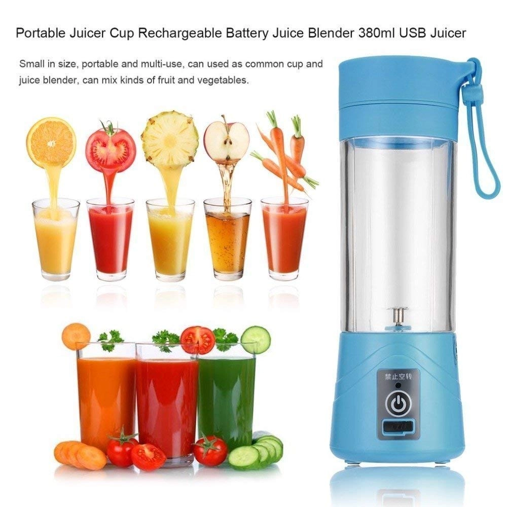 Electric Blender - 380 ml USB Multicolor