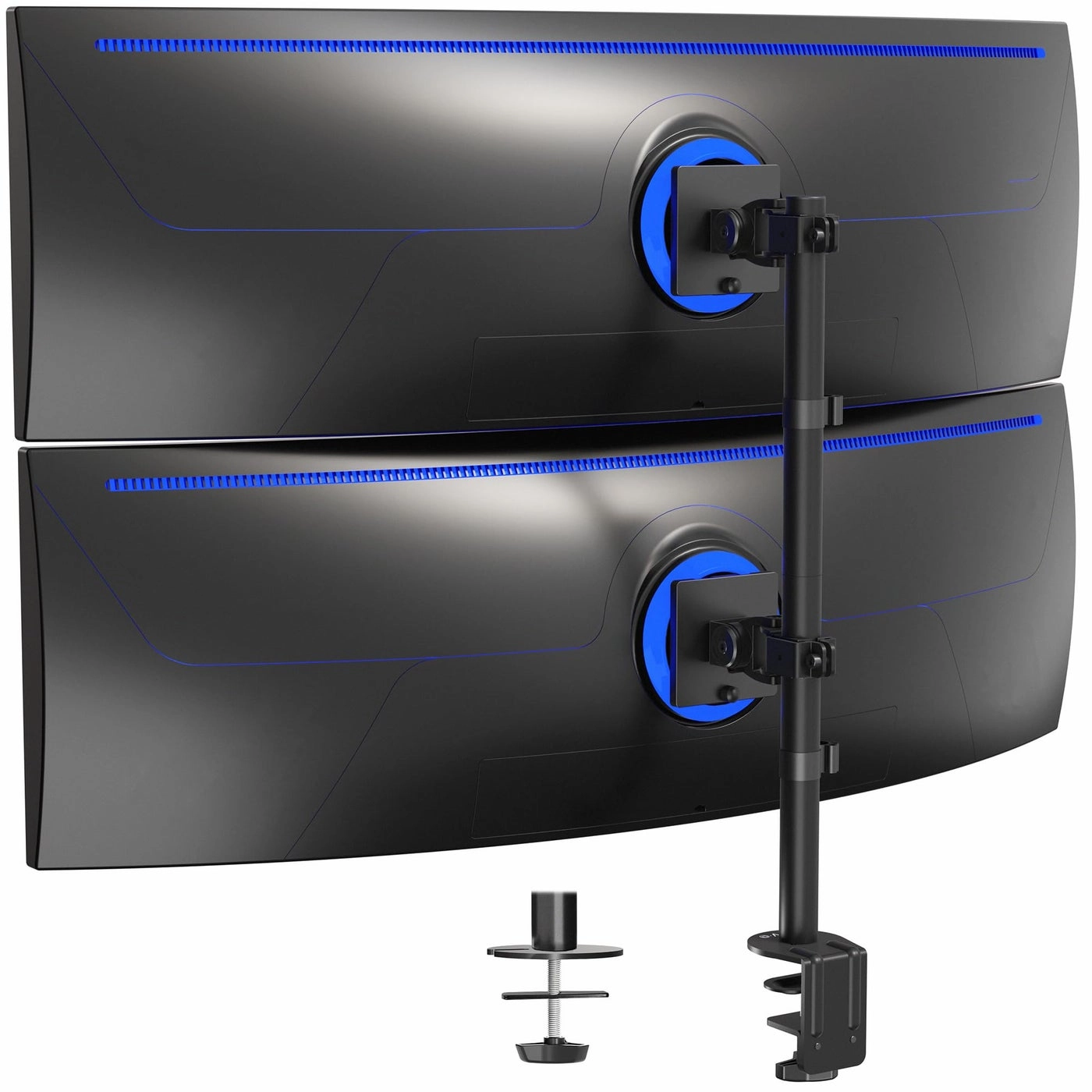 VIVO Dual Vertically Stacked Ultra-Wide Monitor Desk Mount - 49 inch