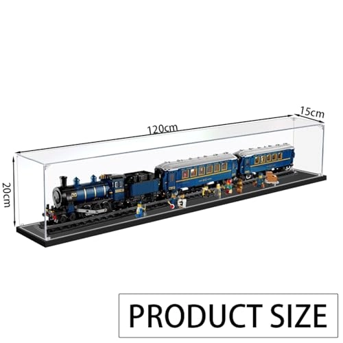 Acrylic display case for Lego 21344 - 120x15x20 cm With background