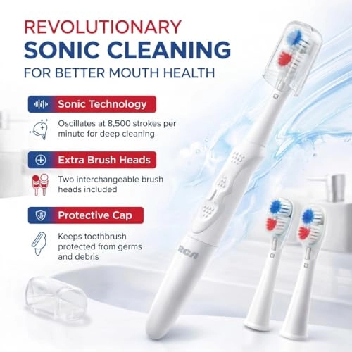 Sonic Toothbrush - Battery Powered Extra Brush Head