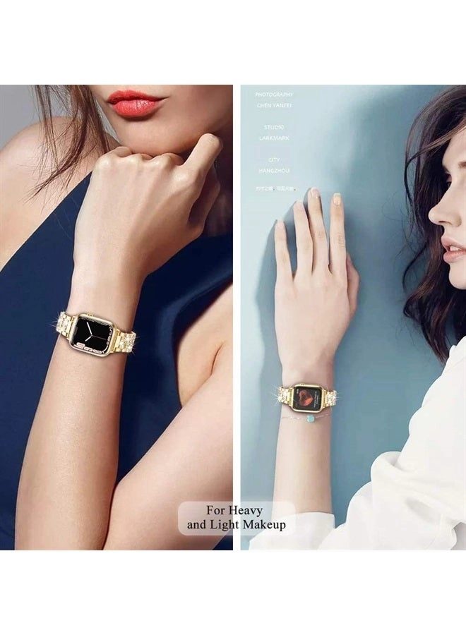 Bling Rhinestone Diamond Metal Strap 45mm Alloy