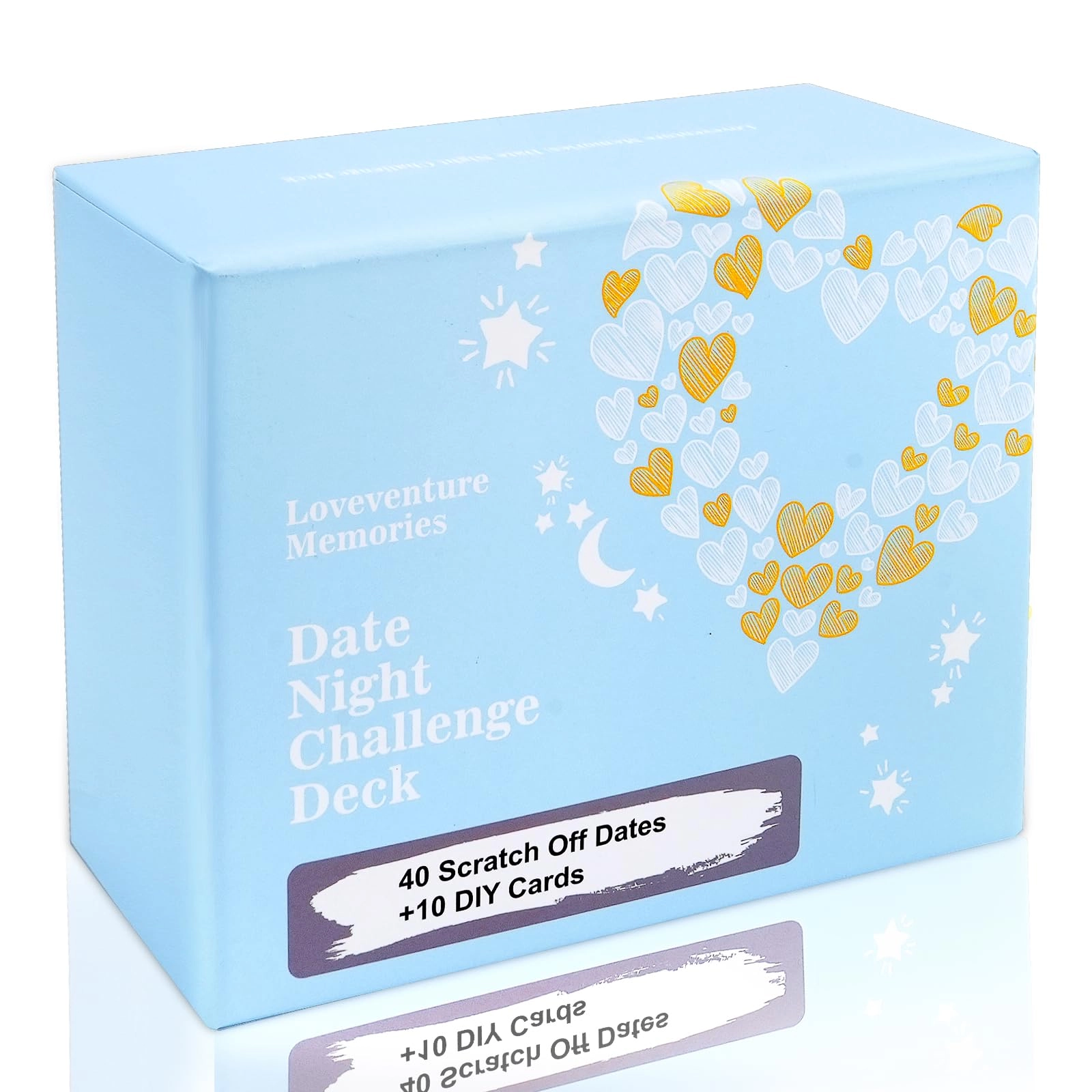 Sunny-us Date Ideas Scratch-Off Card Game - 40 Cards 10 Blank Cards Memory Album