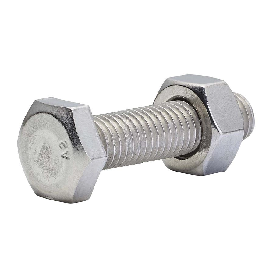 M10 Hex A2 Stainless Steel Bolt & Nut - 40 millimeter