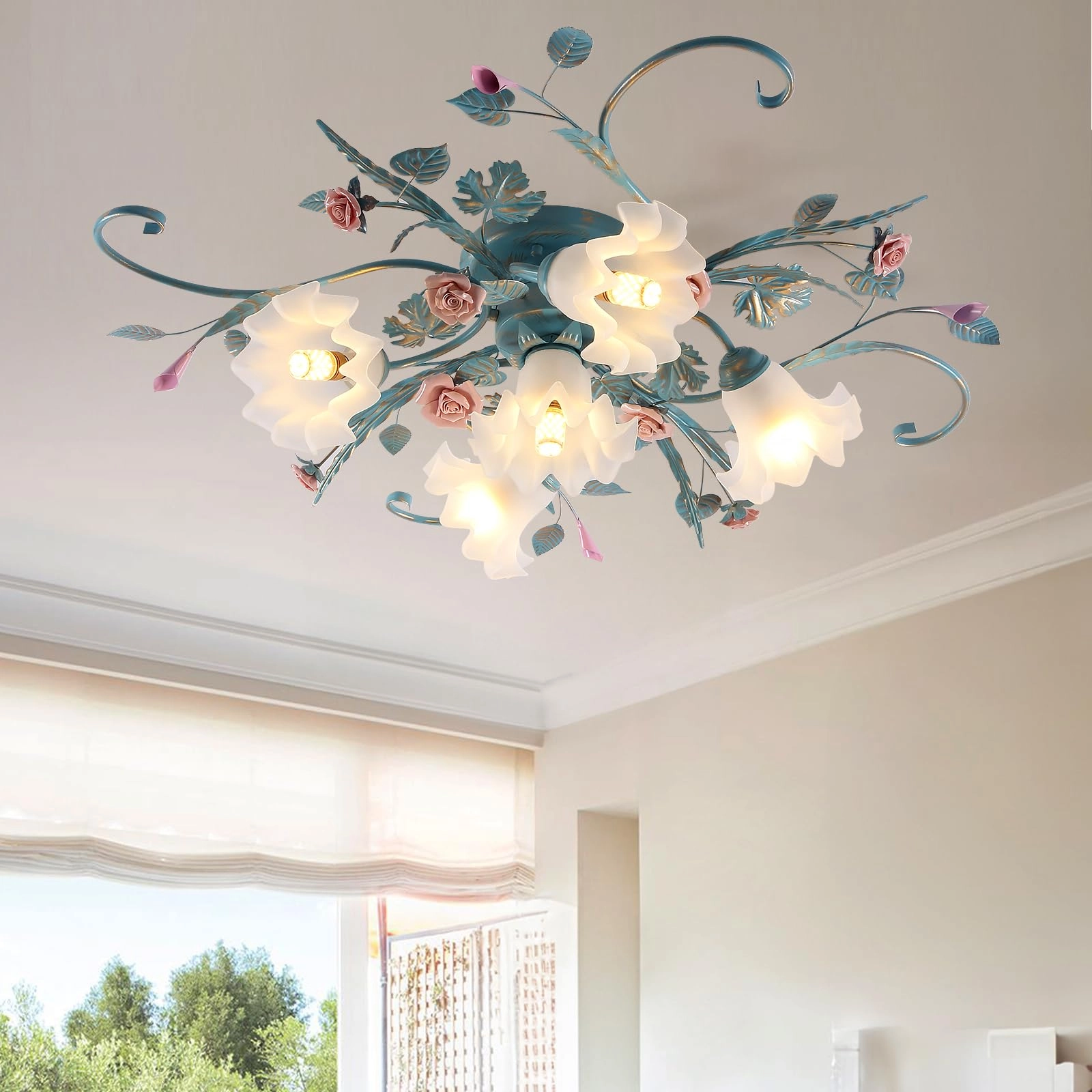 meibeileil Led Country Villa Ceiling Lights