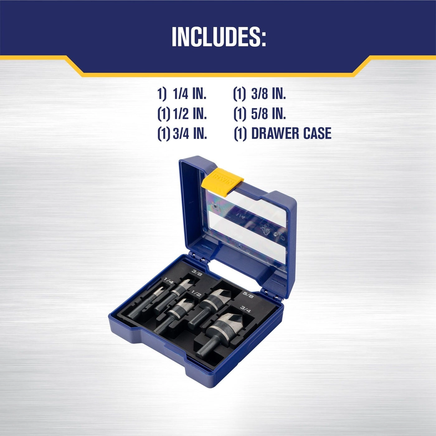 Countersink Drill Bit Set - Industrial Grade High Speed Steel 5 Piece