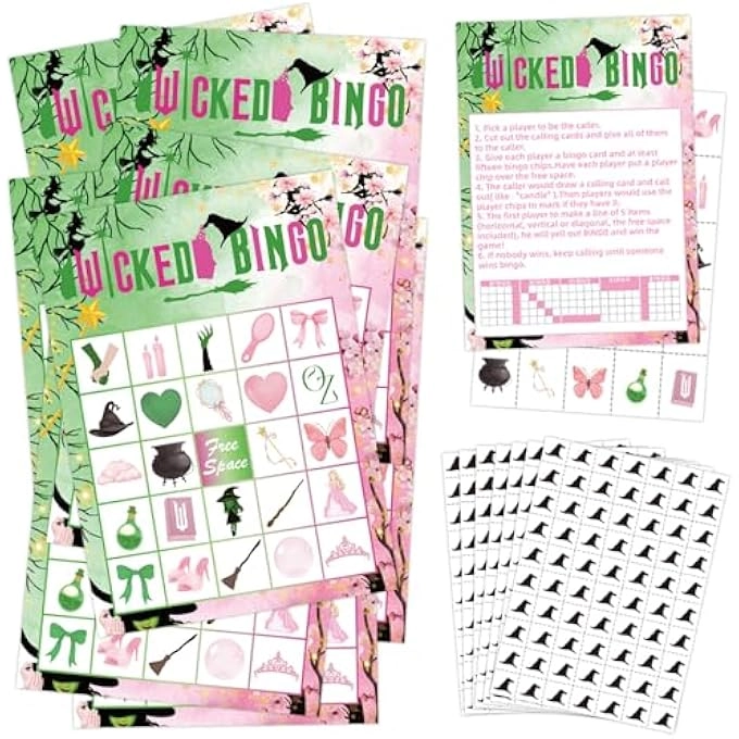 HALLOWEEN BINGO PLAYING CARDS - 24 PLAYER