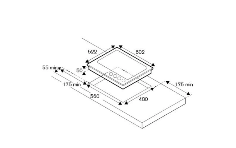 Modern Series P604MODX Gas hob