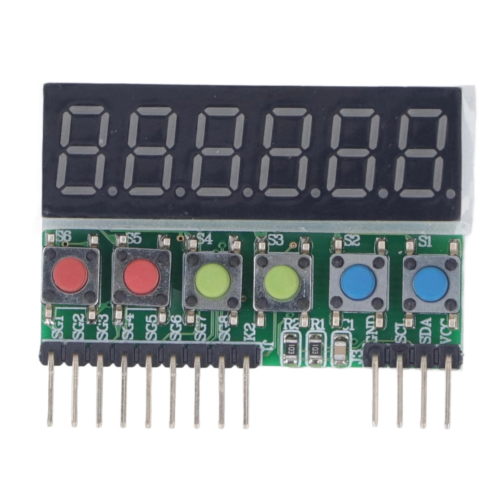 TICFOX TM1637 - 6 Digit Digital Tube Display DC 3.3V-5V IIC Interface