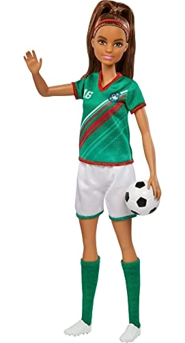 Barbie Soccer Fashion Doll - 11.5 in Brunette Ponytail Ages 3+