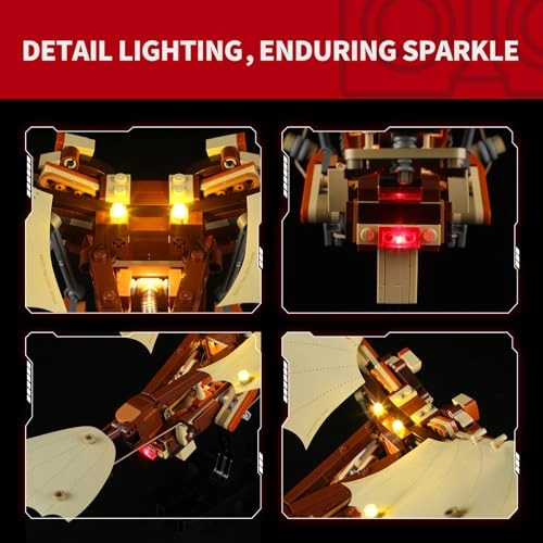 Light Kit for Lego-10363 Leonardo da Vinci's Flying Machine - 2.0 Red