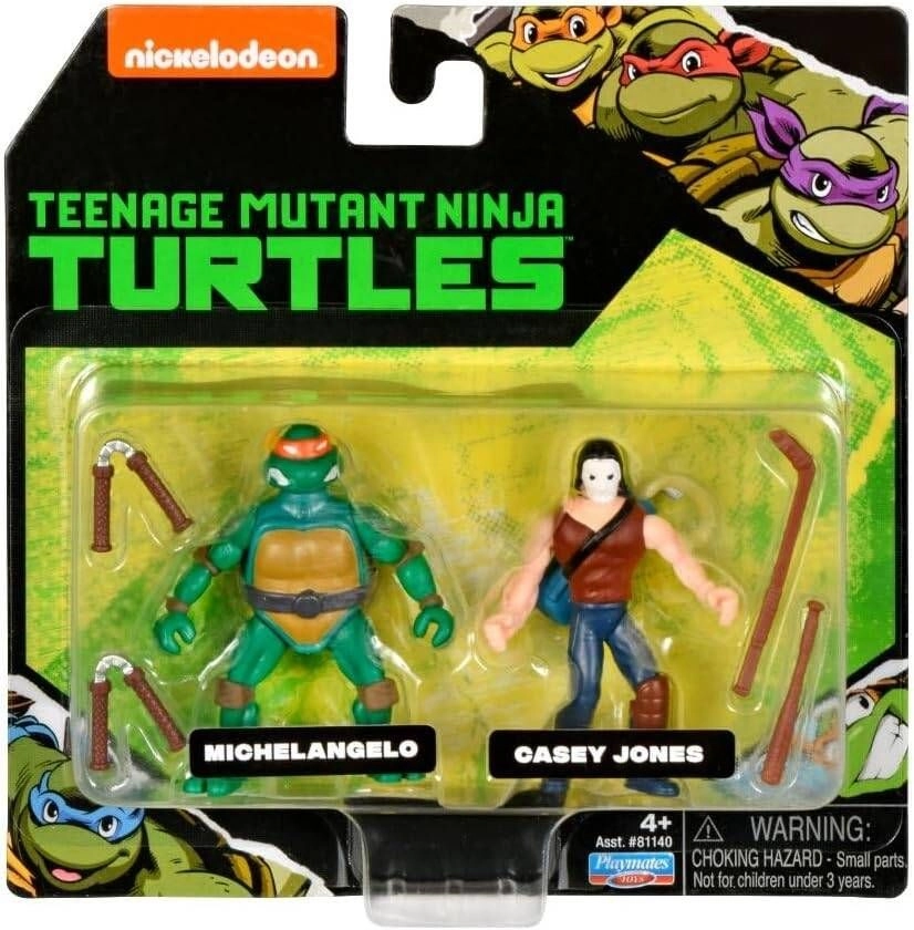 Teenage Mutant Ninja Turtles Michelangelo + Casey Jones Mini Figure (FGI-81140-MC) 2 pcs