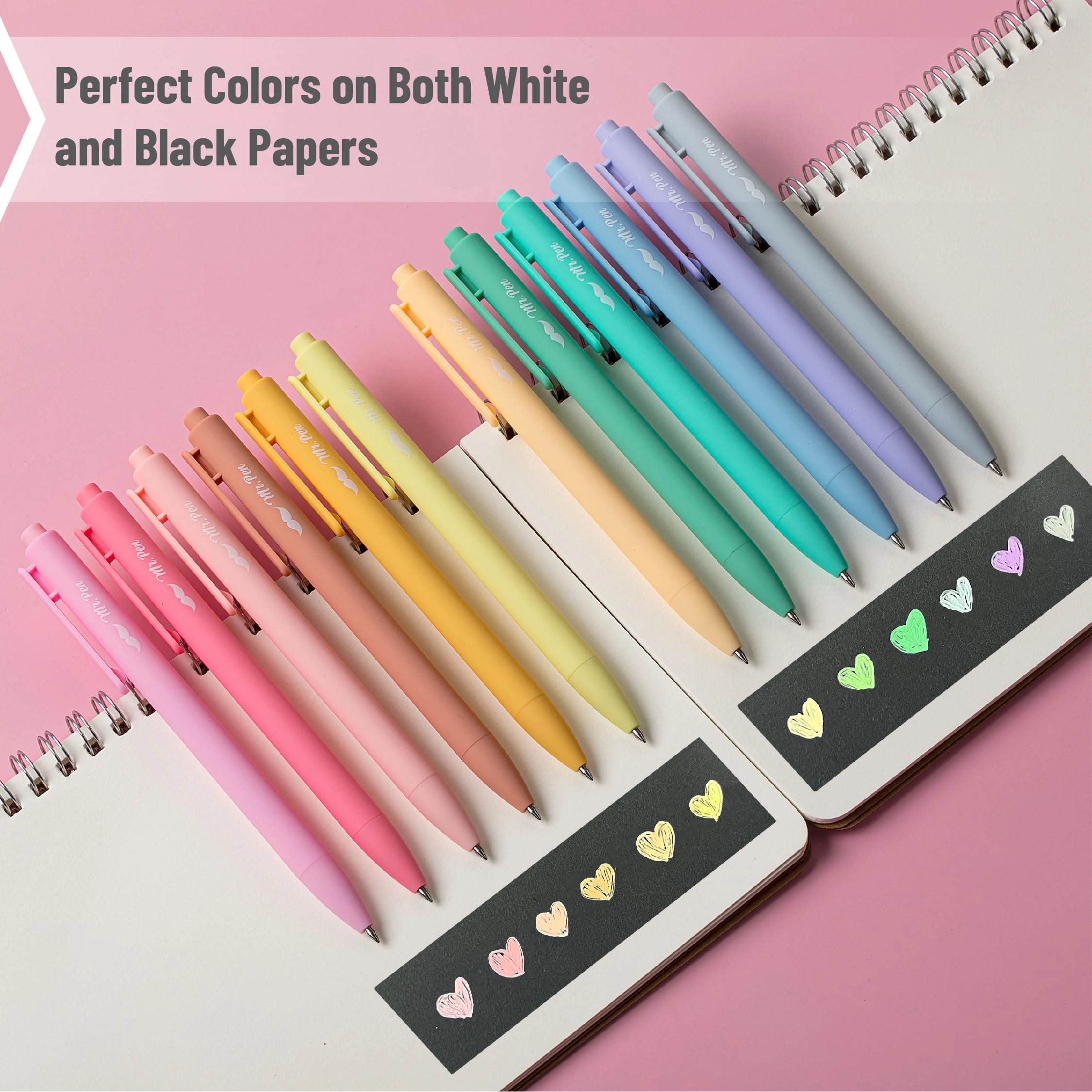 Retractable Gel Pens - 12 Pack 0.7mm