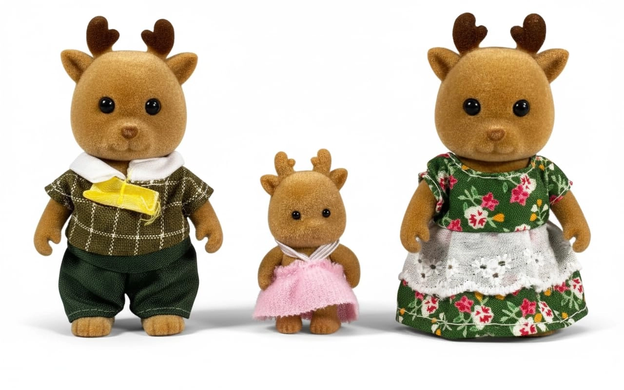 OLEOCA Fernwood Family - 3 Years Deer Family - Dollhouse, Family 3 pieces