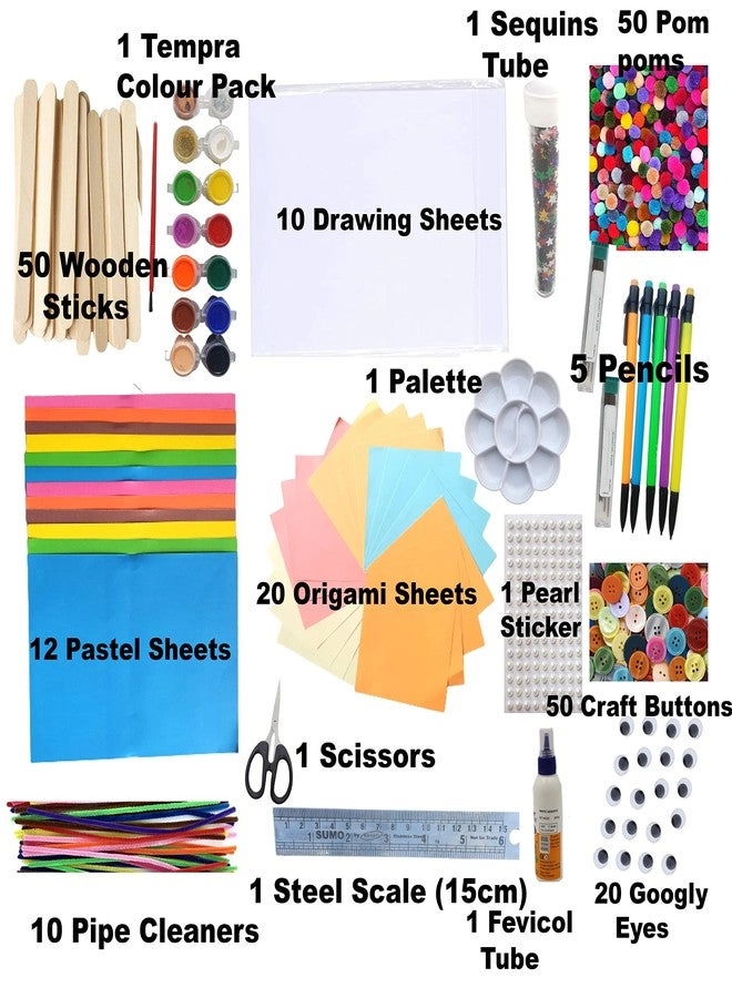 DIY Art Craft Kit - Pompoms Pipe Cleaners