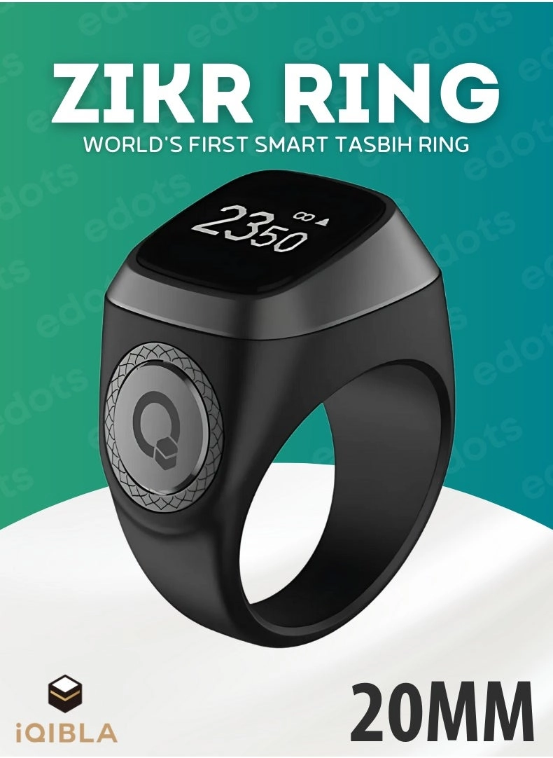 iQIBLA Zikr Ring - 20mm Prayer Counter Waterproof