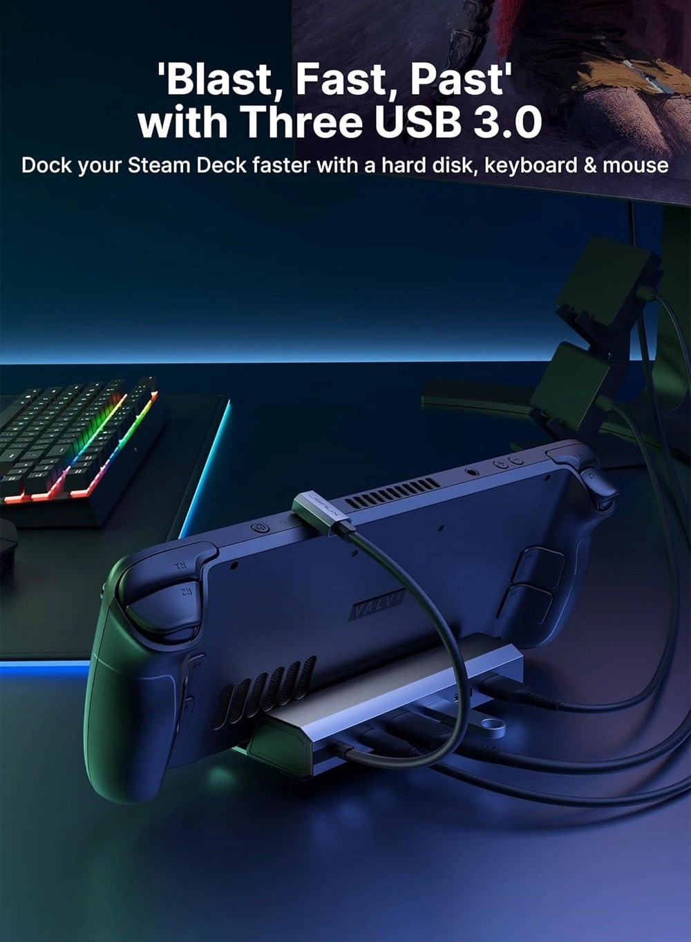 Steam Deck Dock - Steam Deck LCD Steam Deck OLED Steam Deck OLED Limited Edition White ROG Ally Legion Go MSI Claw