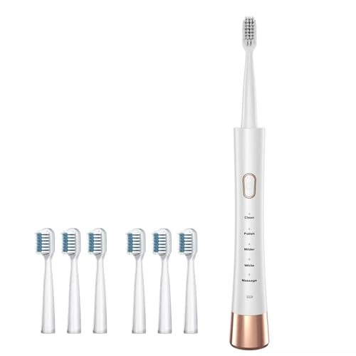 Ultrasonic Electric Toothbrush - 6 Brush Heads 5 Modes 60 Days