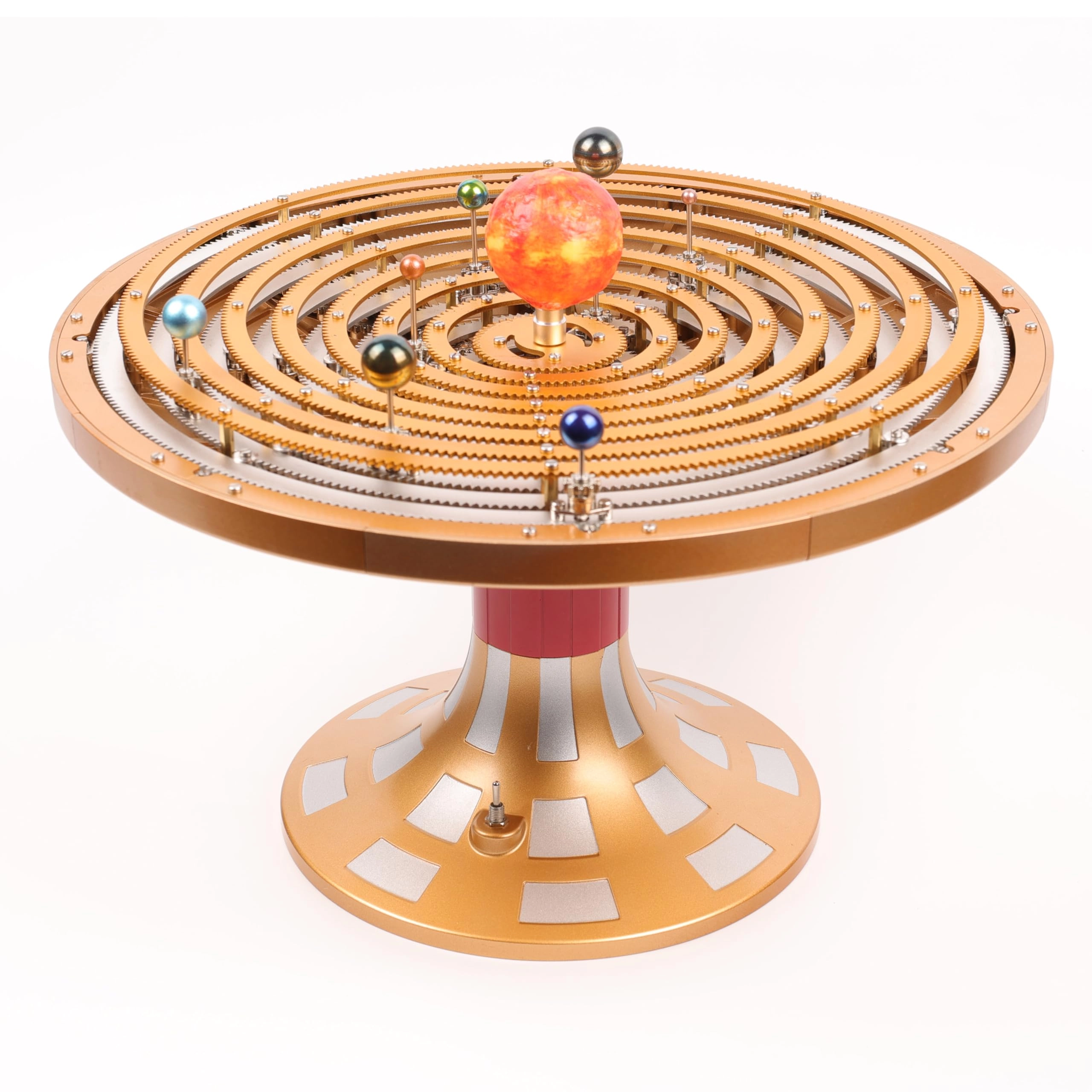 TECHING Mechanical Orrery - Motorized 600+ Precision Parts LED Sun
