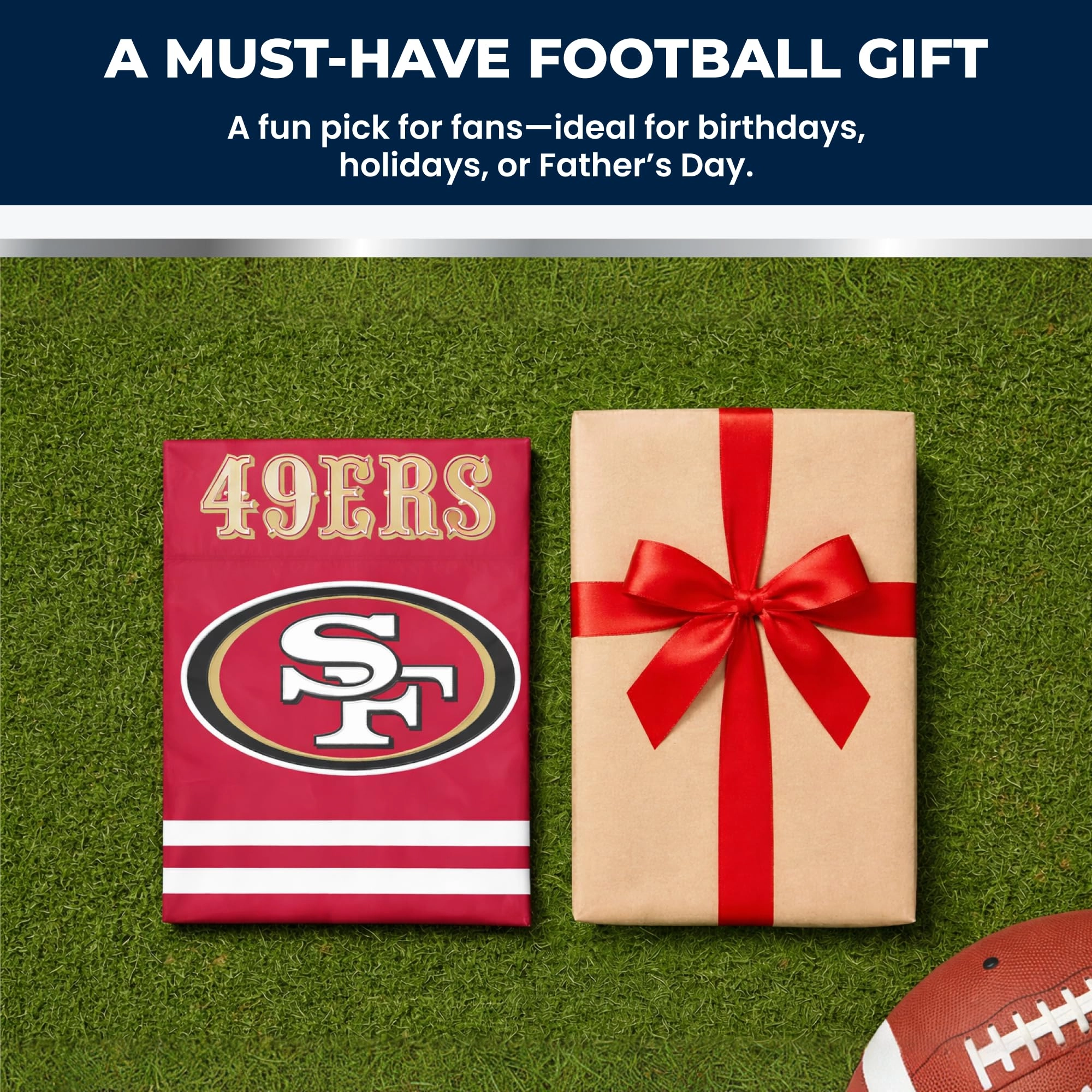 San Francisco 49ers Applique Banner Flag - 1 Game Day, Outdoor Events, Sports & Tailgating