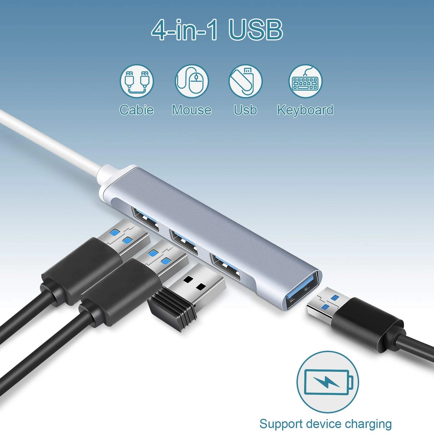 USB 3.0 Hub - 4-Port Aluminum Alloy