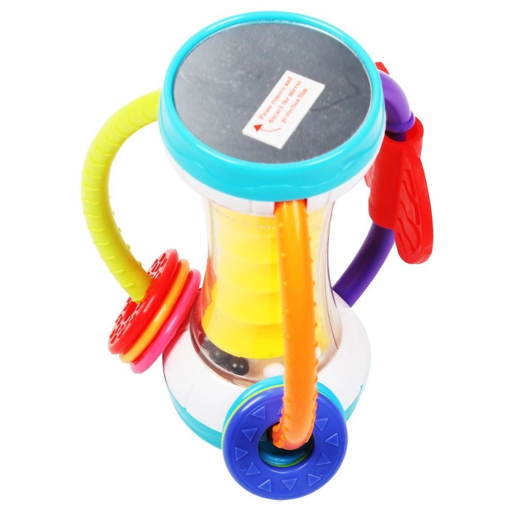 Spiralium Teether Toy - 3 handles 6 teething clacker rings