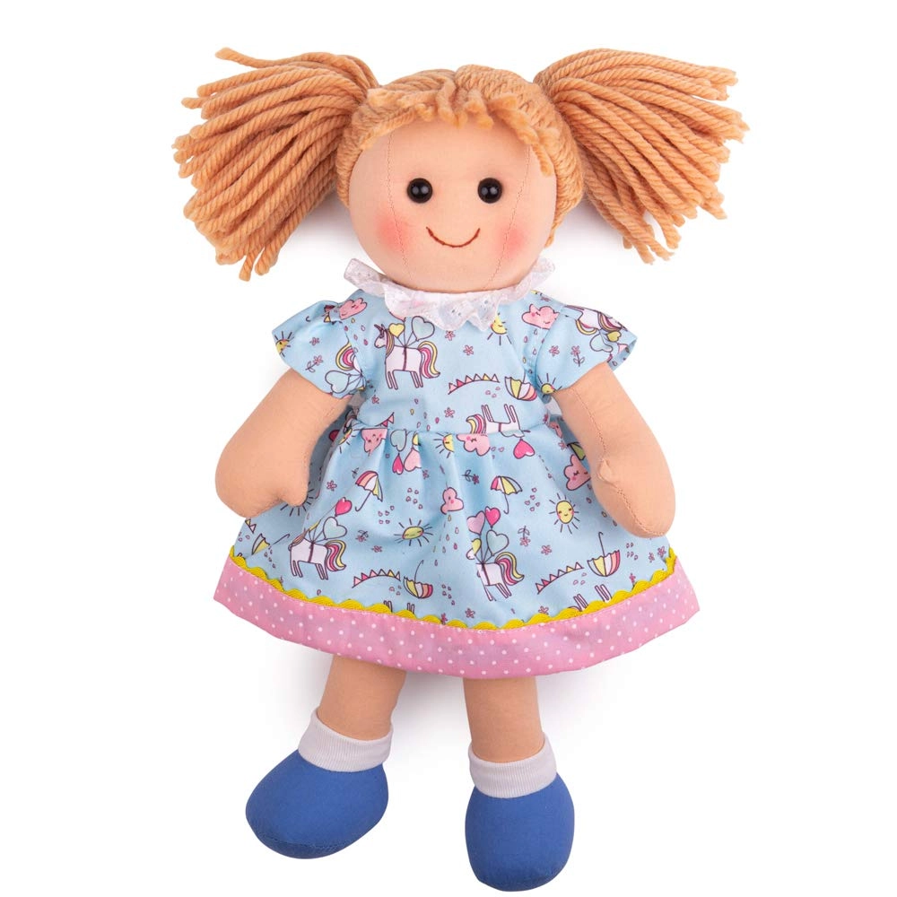 Bigjigs Toys Olivia Rag Doll - 34cm Removable Clothing