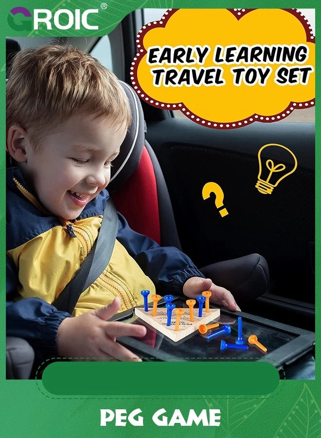 Triangle Peg Game - 4 Sets Travel Size Educational