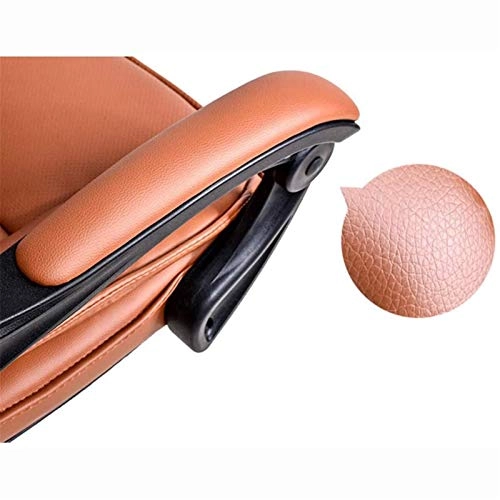 Desk Chair - PU Leather Brown High Back