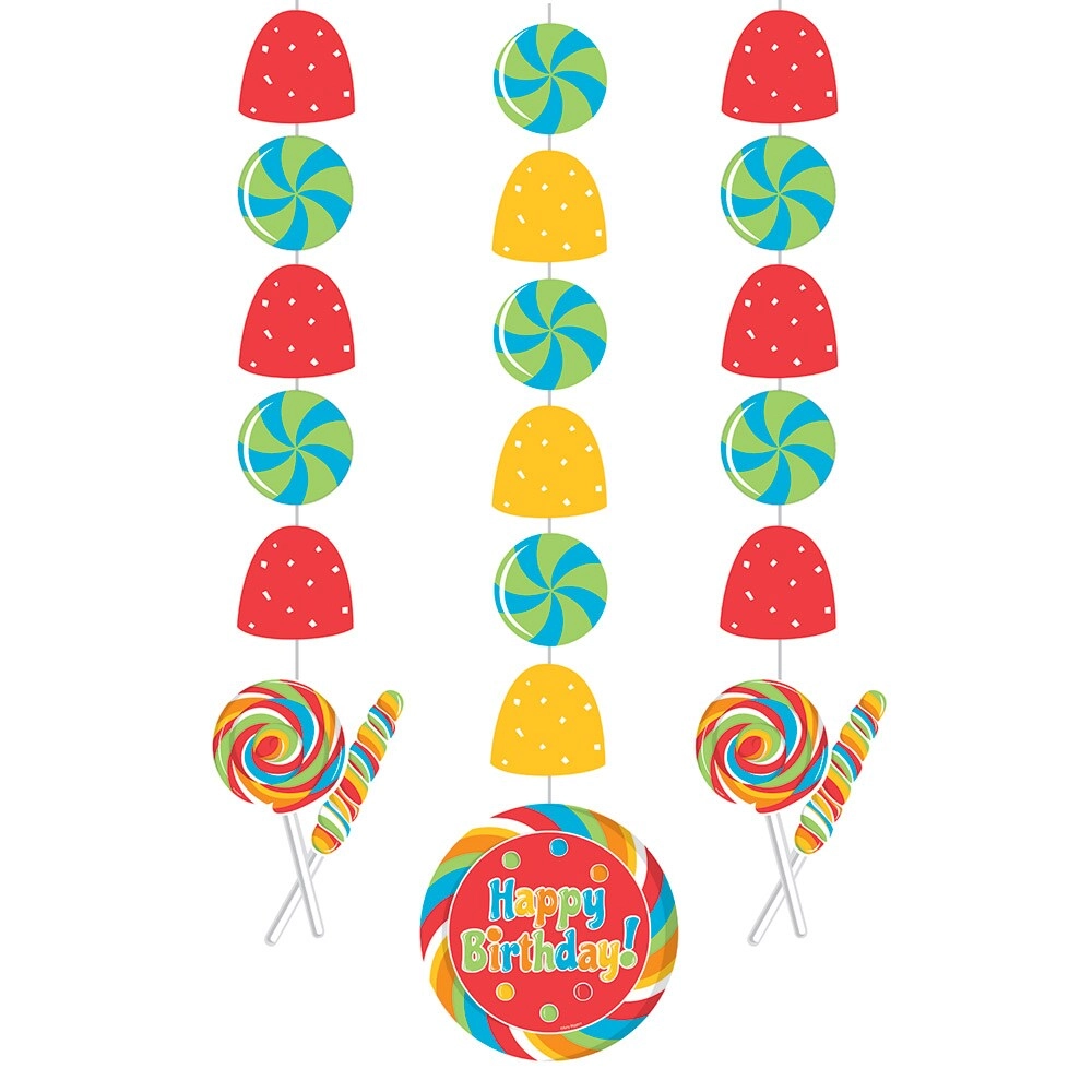 Party Zone Sugar Buzz Hanging Cutouts