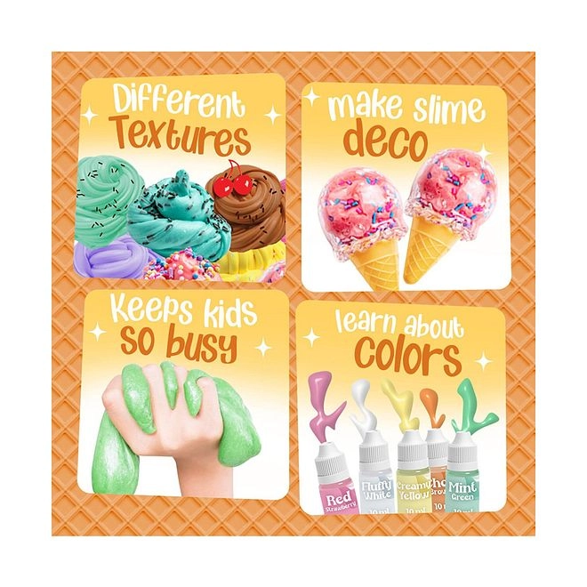 Ice Cream Slime Kit - 7 Years+ 33 Pieces