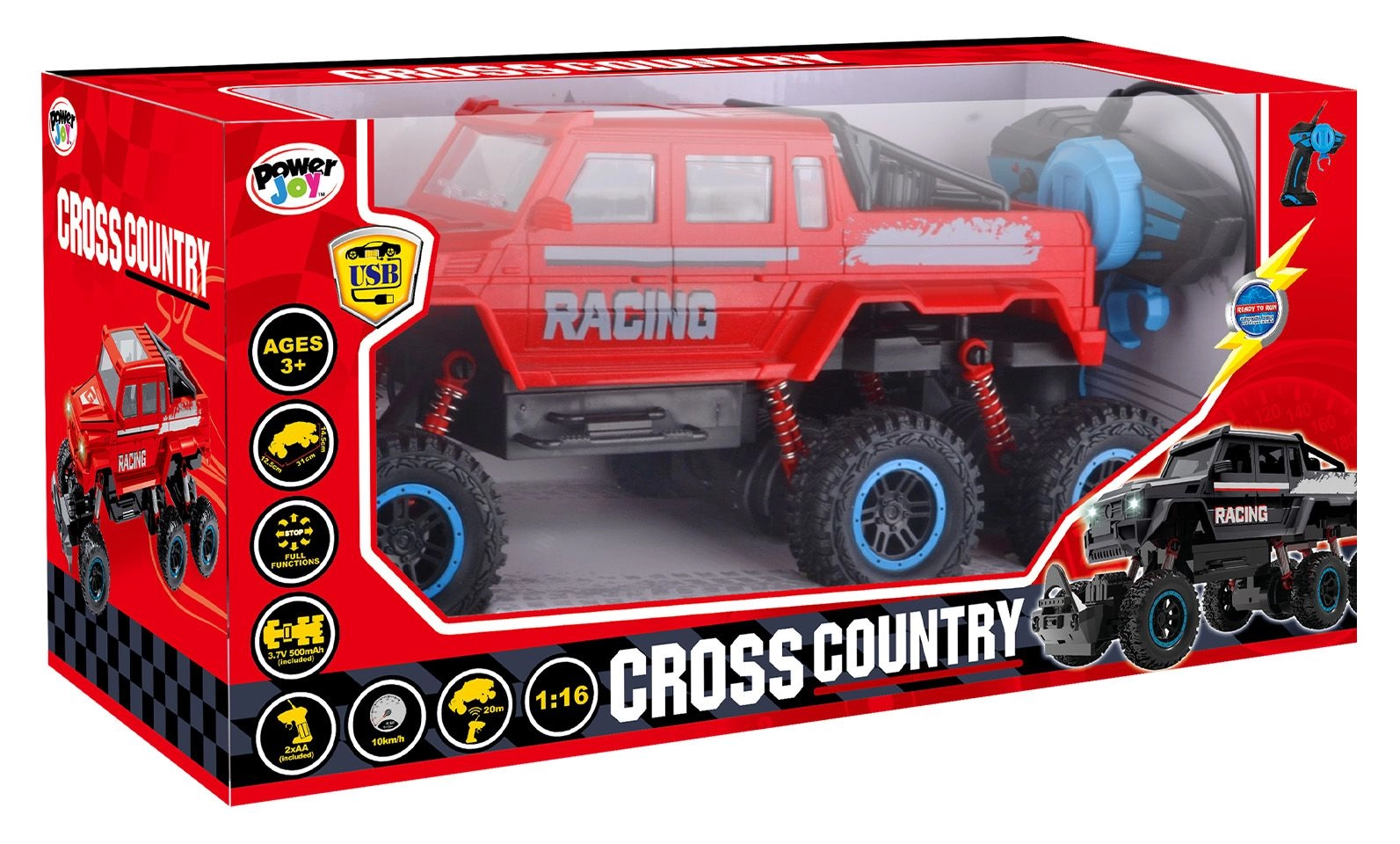 RC Cross Country with Lights - 1/16 1 Pc