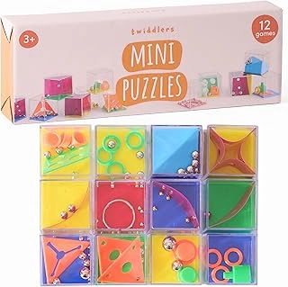 the twiddlers Brain Teaser Puzzle Cubes - 12 Pack Assorted Difficulty Levels