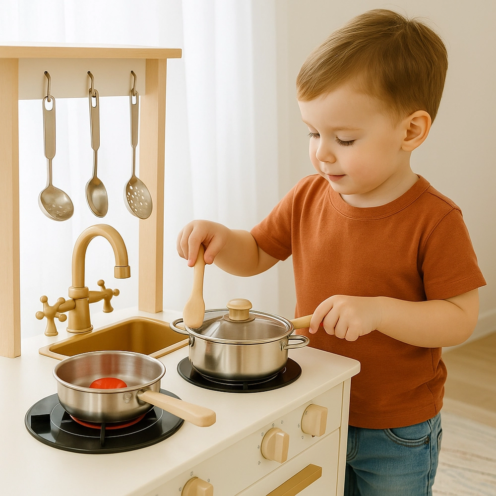 Kitchen Pretend Interactive Play Set - 5 pcs (5551007-W08811)