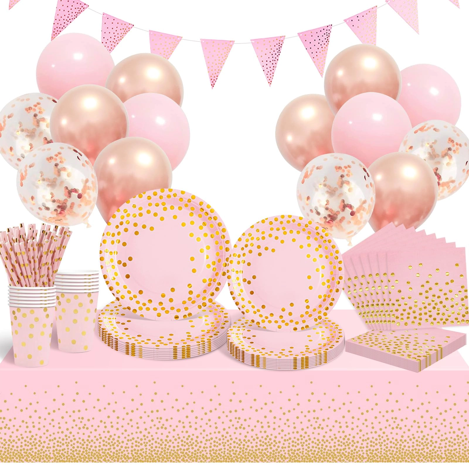 goldnice Party Tableware - 120 pieces Birthday
