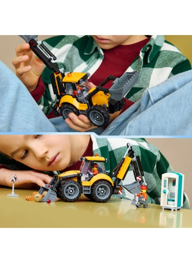 City Yellow Backhoe Loader