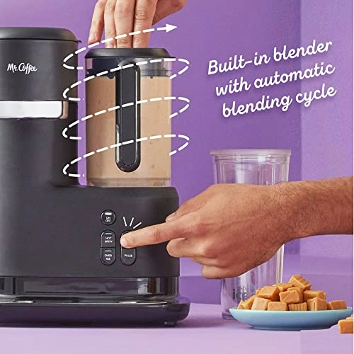 3-in-1 Single-Serve Iced and Hot Coffee/Tea Maker and Blender - Built-In Blender Reusable Filter Bundle