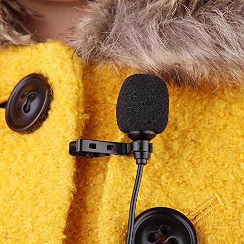 Mini Portable Clip-on Lapel Lavalier Condenser 3.5mm-Mini-Jack Microphone