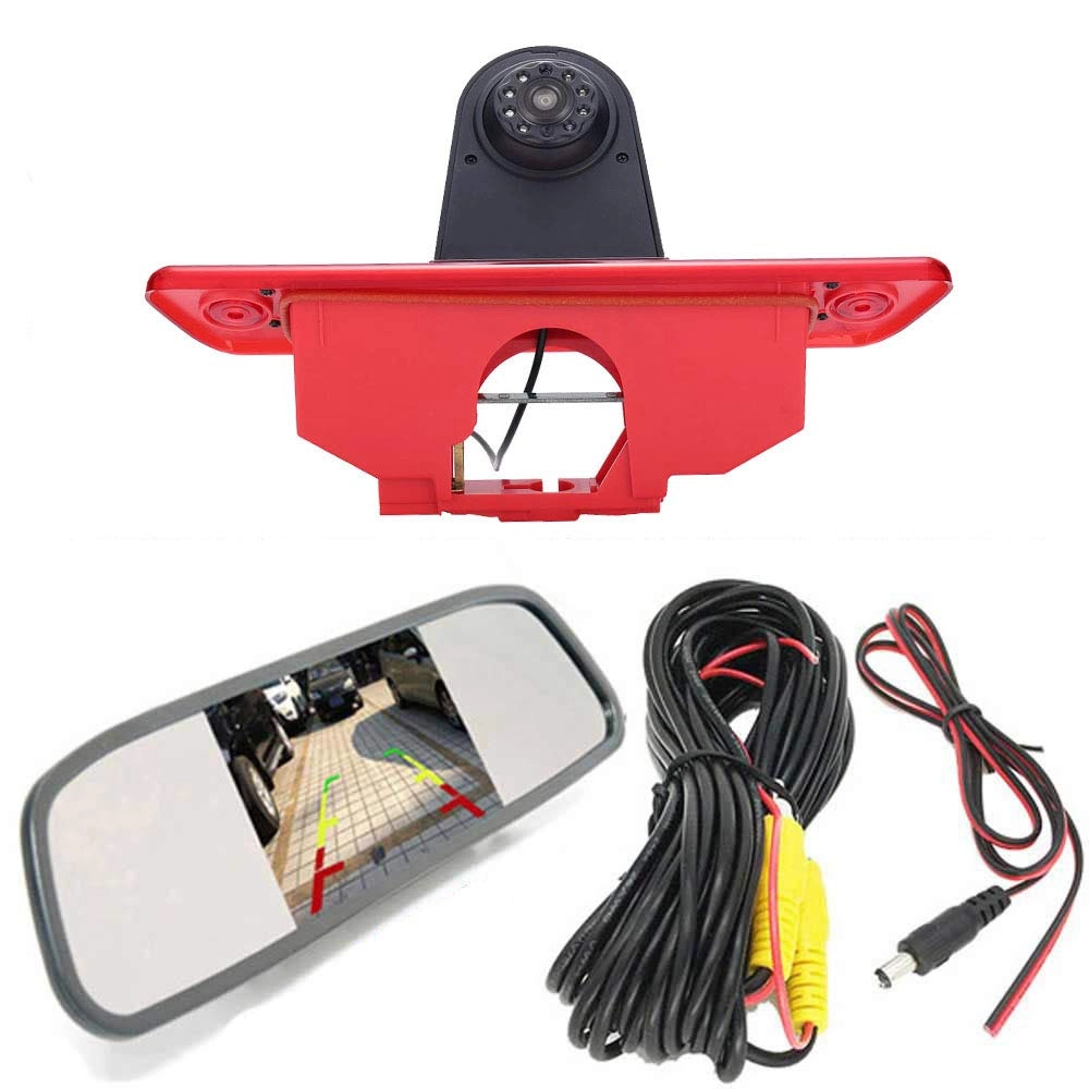 Brake Light Reversing Camera + Rear View Mirror Monitor - Night vision 628 x 586 pixels