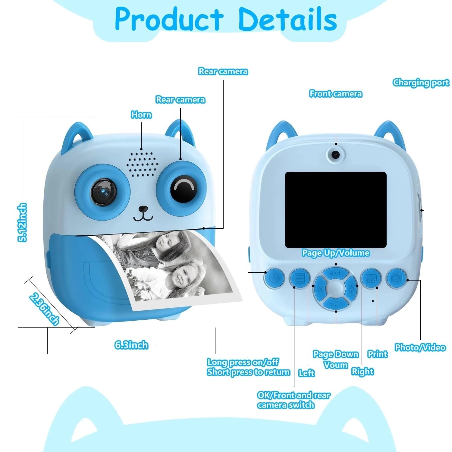 kids Mini portable printer