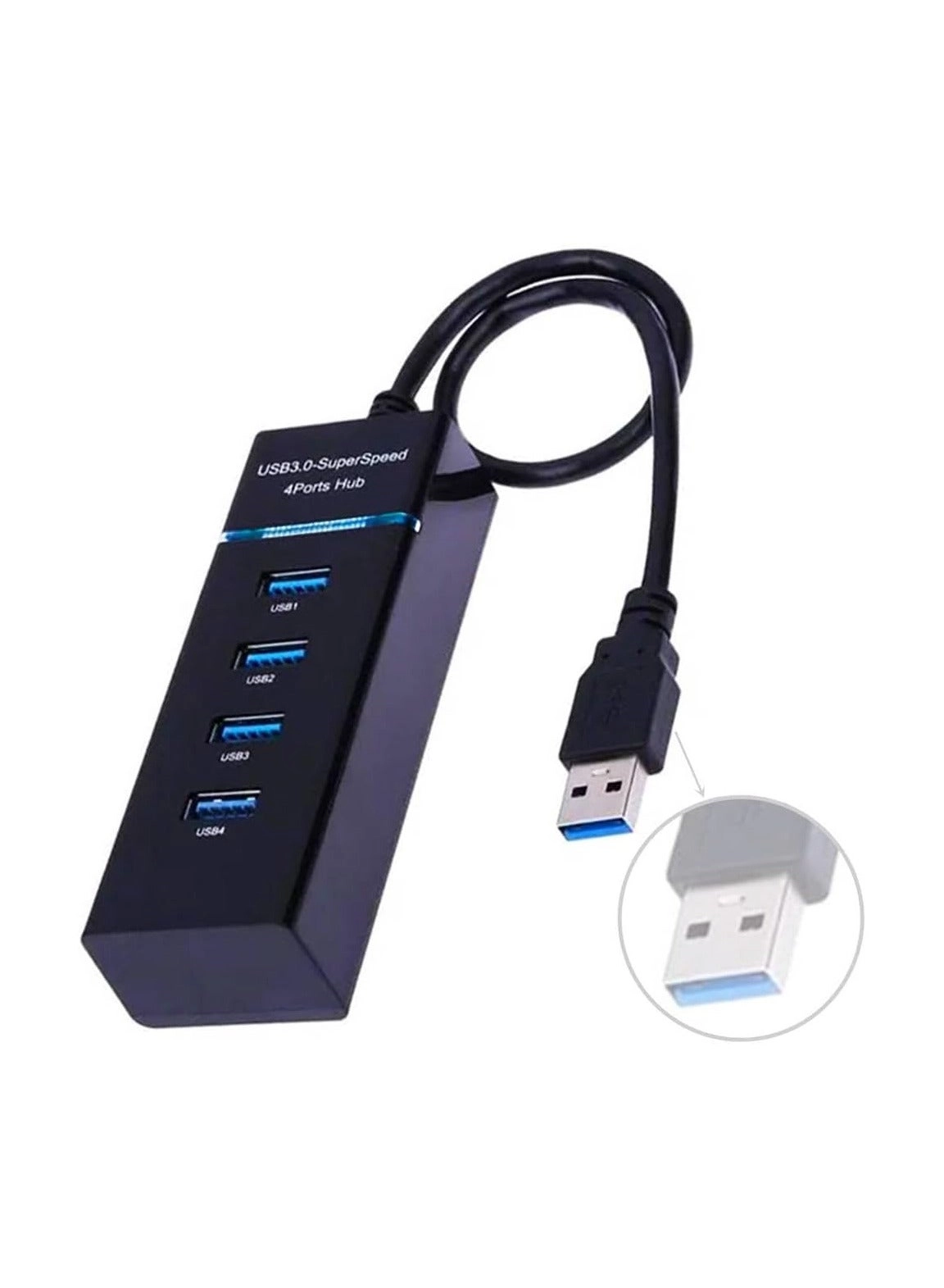 Hub - 4-Port USB 3.0 Black