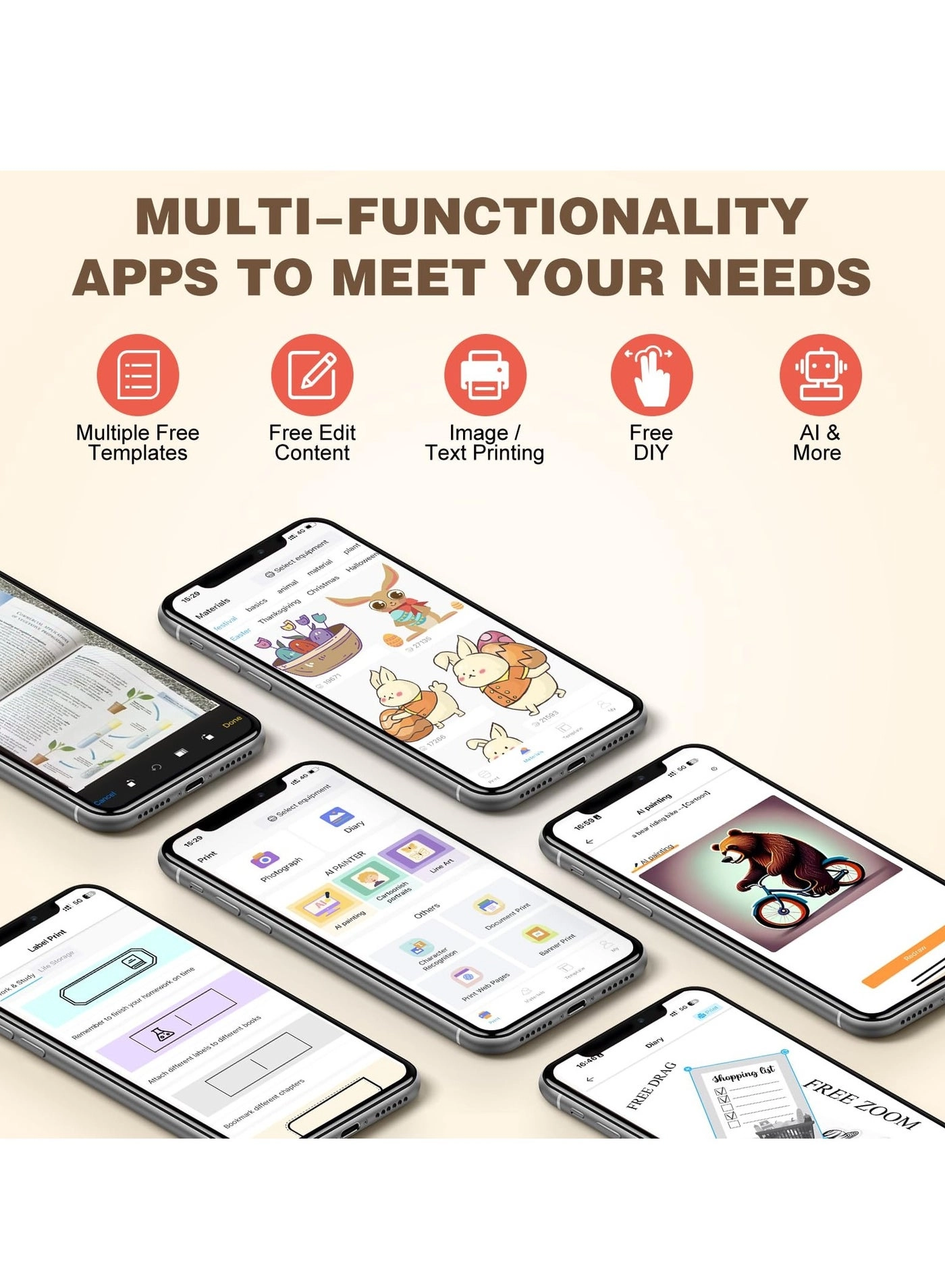 Thermal Mini Printer - Portable Inkless Bluetooth
