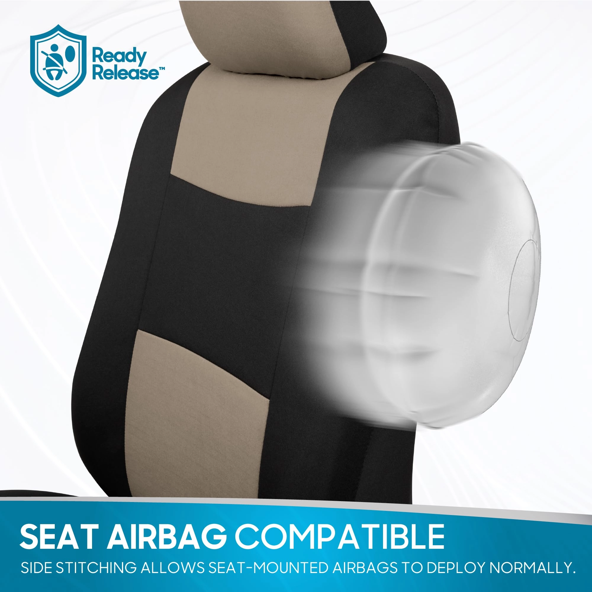 PolyPro Car Seat Covers - Solid Beige Universal Fit